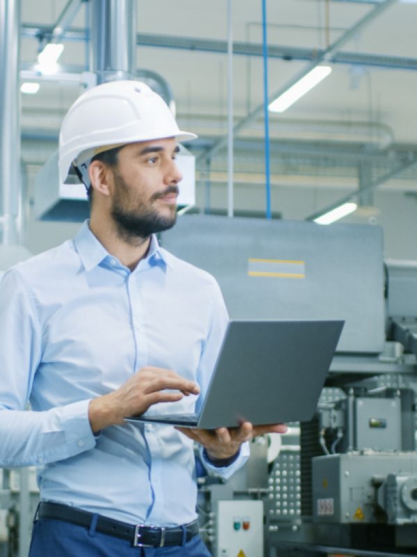 Chief,Engineer,In,The,Hard,Hat,Walks,Through,Light,Modern